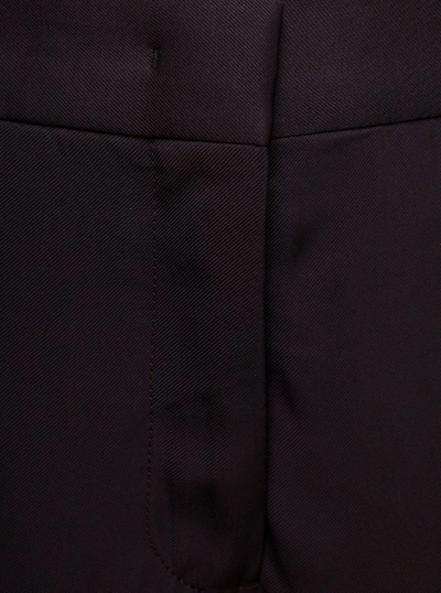 Shop Jil Sander Black Slightly Cropped Tailored Pants In Viscose
