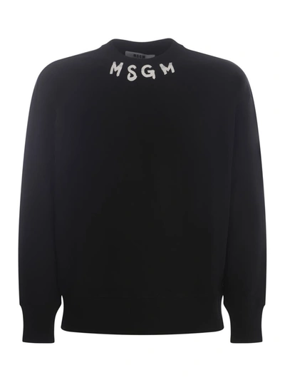 Shop Msgm Sweatshirt In Black