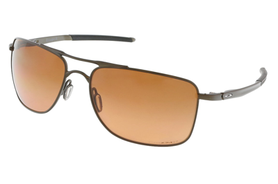 Pre-owned Oakley Square Sunglasses Brown/gold (0oo4124 412414)