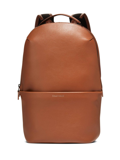 Shop Cole Haan Men's Triboro Leather Commuter Backpack In New British Tan
