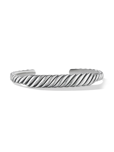 Shop David Yurman Women's Sculpted Cable Contour Cuff Bracelet In Sterling Silver