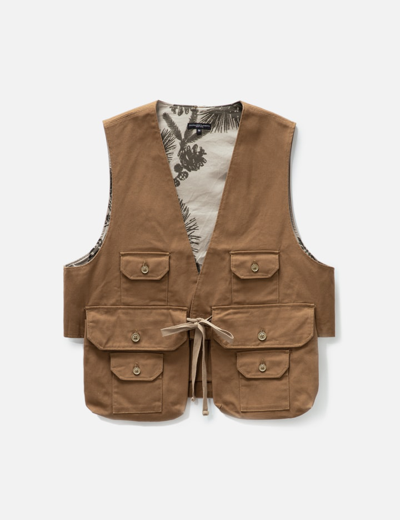 Shop Engineered Garments Fowl Vest In Brown