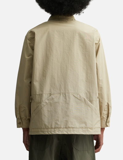 Shop Engineered Garments Suffolk Shirt Jacket In Beige