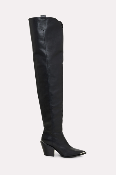 Shop Dorothee Schumacher Thigh-high Western Boots In Black