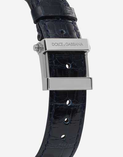 Dolce & Gabbana Gold Watch With Diamond Pavé In Blue/white Gold