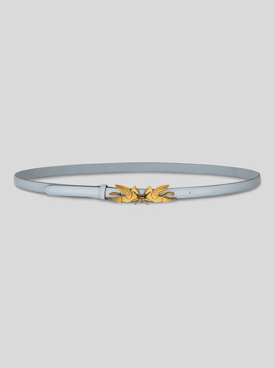 Shop Etro Belt With Pegaso In Light Blue