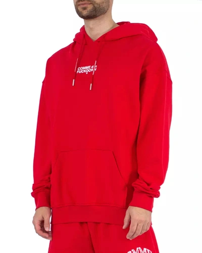 Shop Comme Des Fuckdown Red Cotton Sweater