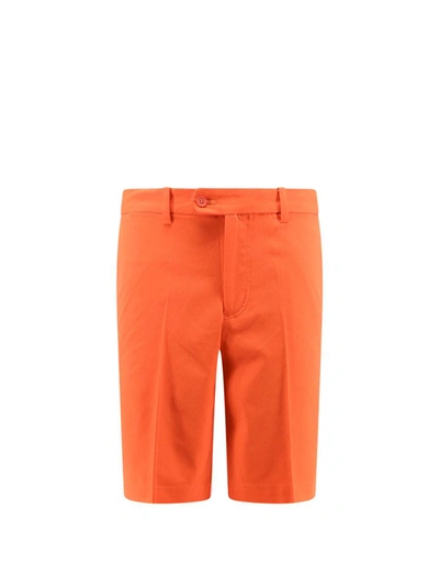 Shop J. Lindeberg J.lindeberg Bermuda Shorts In Orange