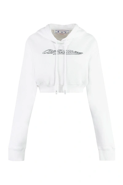 Shop Off-white Cropped Hoodie