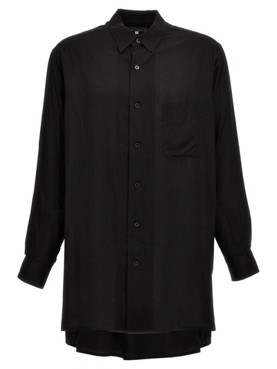 Shop Yohji Yamamoto 'classic Big' Shirt In Black