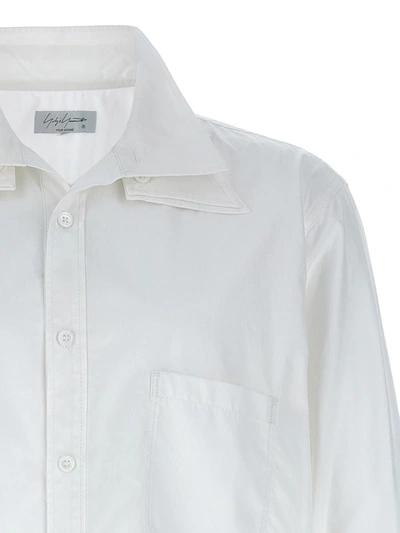 Shop Yohji Yamamoto Double Collar Shirt In White