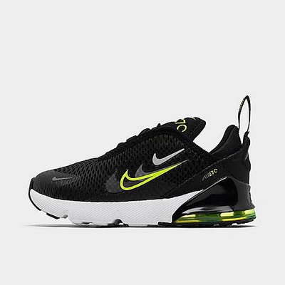 Shop Nike Kids' Toddler Air Max 270 Casual Shoes In Black/white/volt