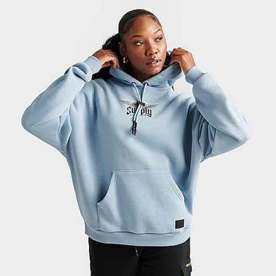 Supply And Demand Women s Lucid Hoodie In Dusty Blue ModeSens