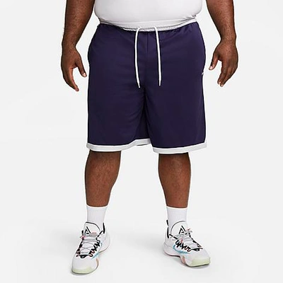 Shop Nike Men's Dri-fit Dna Basketball Shorts In Purple Ink/white