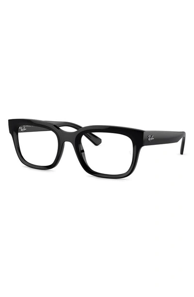 Ray Ban Chad 52mm Rectangular Optical Glasses In Black