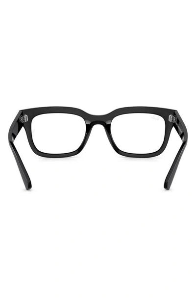 Ray Ban Chad 52mm Rectangular Optical Glasses In Black