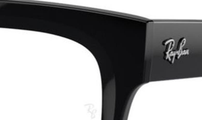 Ray Ban Chad 52mm Rectangular Optical Glasses In Black