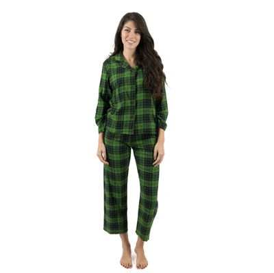 Shop Leveret Christmas Womens Two Piece Flannel Pajamas Plaid In Multi