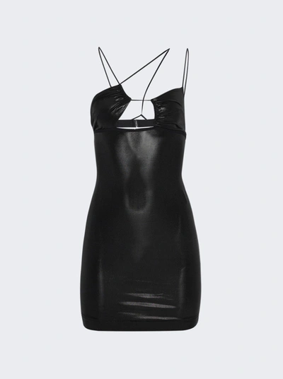 Shop Nensi Dojaka Asymmetric Bra Dress In Black