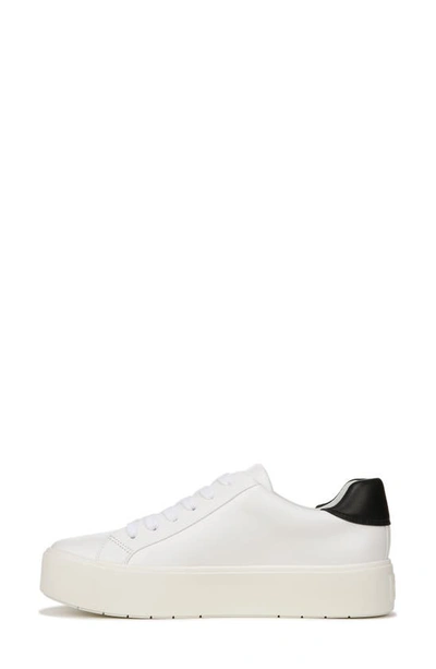Shop Vince Benfield Leather Platform Sneaker In White/ Black