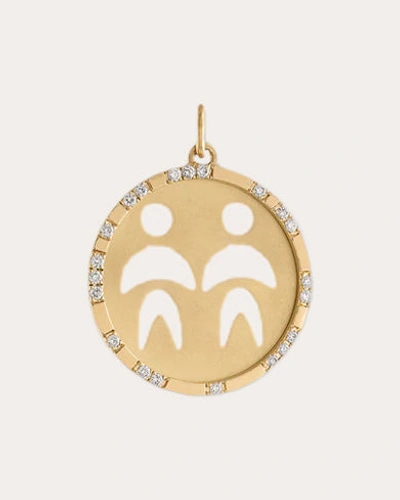 Shop Eden Presley Women's Gemini Zodiac Pendant In Gold
