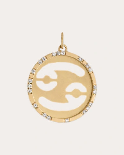 Shop Eden Presley Women's Cancer Zodiac Pendant In Gold
