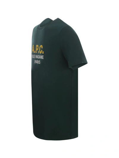 Shop Apc A.p.c.  T-shirts And Polos In Verde Scuro