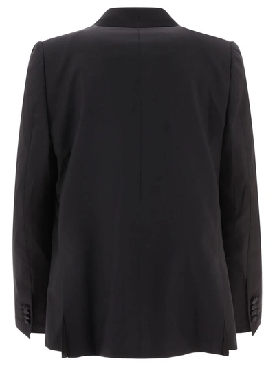 Bode Double-breasted Tuxedo Blazer In Black