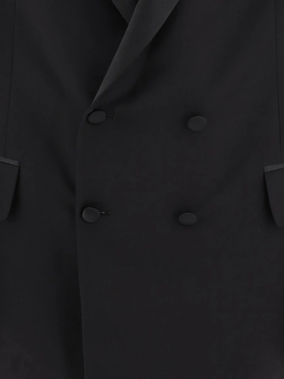 Bode Double-breasted Tuxedo Blazer In Black