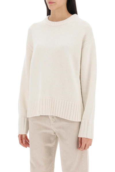 Shop Guest In Residence Crew-neck Sweater In Cashmere In White