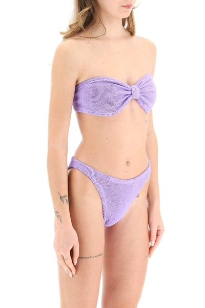Shop Hunza G . 'jean' Bikini Set In Purple