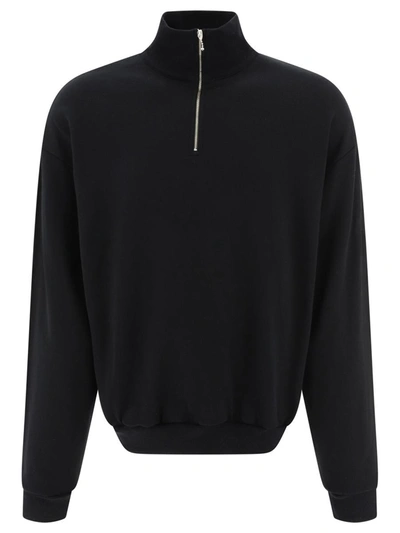 Shop Kapital "profile Rainbowy" Half Zip Sweatshirt In Black