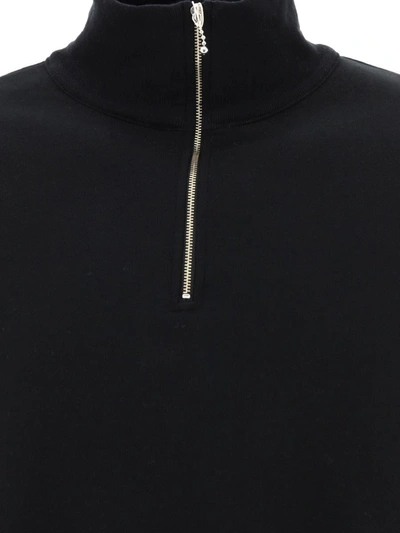 Shop Kapital "profile Rainbowy" Half Zip Sweatshirt In Black