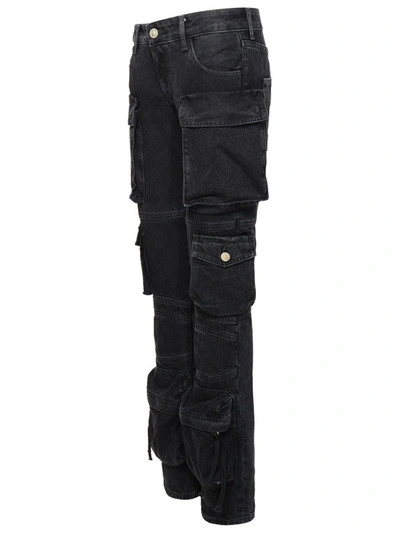 Shop Attico The  'essie' Black Cotton Jeans