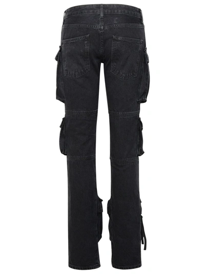 Shop Attico The  'essie' Black Cotton Jeans