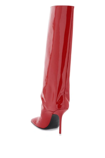Shop Attico The  Sienna Tube Boots In Red