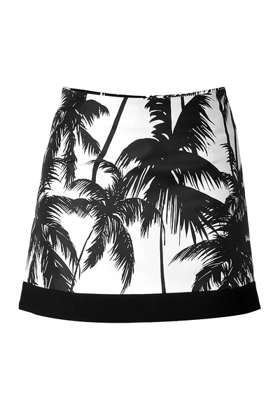Fausto Puglisi Palm Tree Mini-skirt In Black