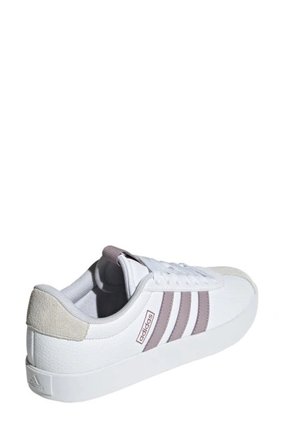 Shop Adidas Originals Vl Court 3.0 Sneaker In White/ Preloved Fig/ Grey One