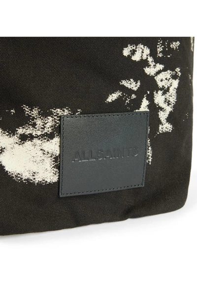 Shop Allsaints Kaito Tie Dye Duffle Sling Back In Black/ White