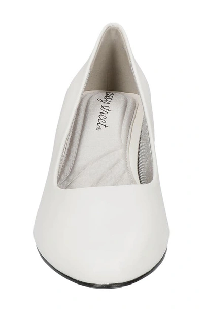 Easy Street Prim Womens Faux Leather Slip On Pumps In White