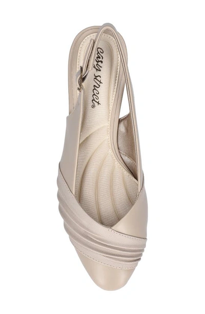 Easy Street Bates Womens Faux Leather Slingback Heels In Mushroom