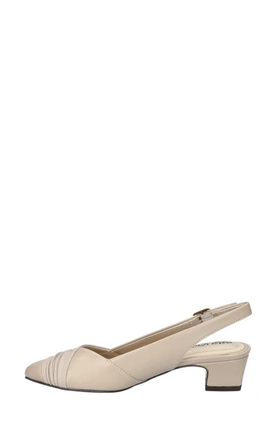 Easy Street Bates Womens Faux Leather Slingback Heels In Mushroom