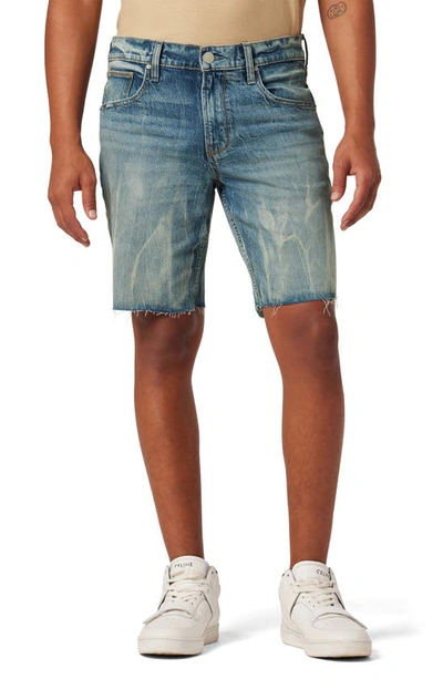 Shop Hudson Jeans Kirk Raw Hem Denim Shorts In Extracted Villa