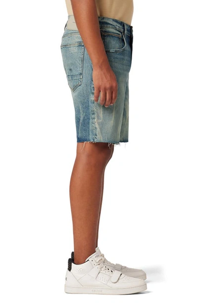 Shop Hudson Jeans Kirk Raw Hem Denim Shorts In Extracted Villa