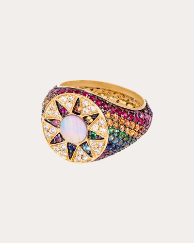 Shop L'atelier Nawbar Women's Ibiza Rainbow Ring 18k Gold