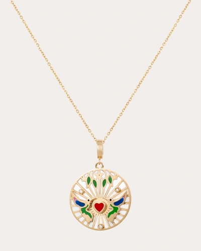 Shop L'atelier Nawbar Women's Small Love Birds Pendant Necklace In White