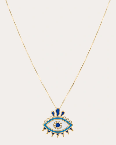 Shop L'atelier Nawbar Women's The Queen Eye Pendant Necklace In Blue/white