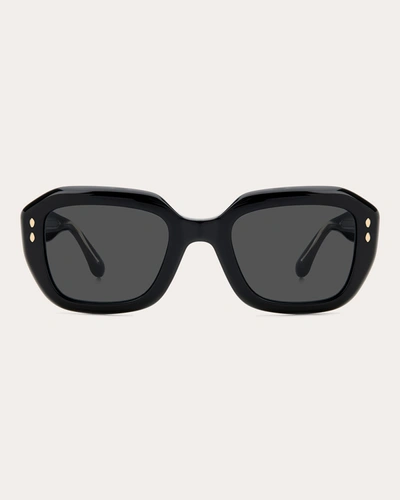 Shop Isabel Marant Women's Black Lily Rectangular Sunglasses