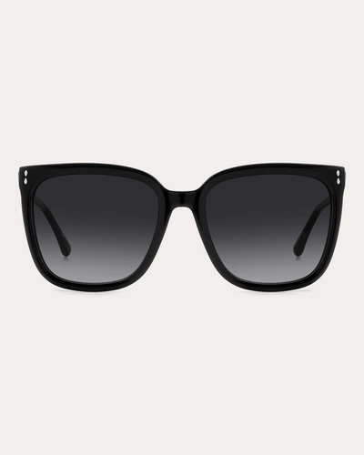 Shop Isabel Marant Women's Black Gradient Thea Square Sunglasses