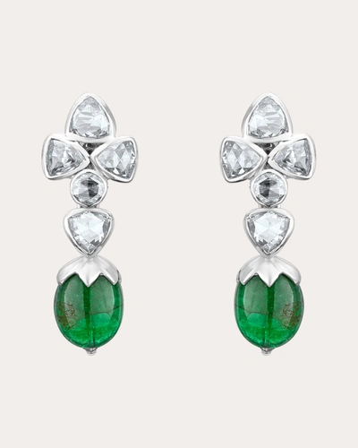 Shop Amrapali Women's Emerald & Diamond Bahaar Drop Earrings In Green